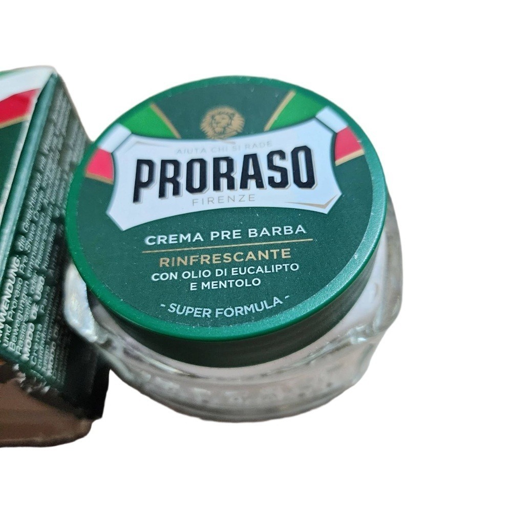 Proraso Green Pre & Post Shave Cream Eucalyptus Menthol 100ml 3.6oz New